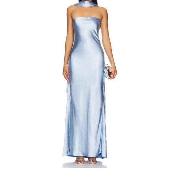 MISHA - LILIA SATIN MAXI DRESS - Picture 3 of 3
